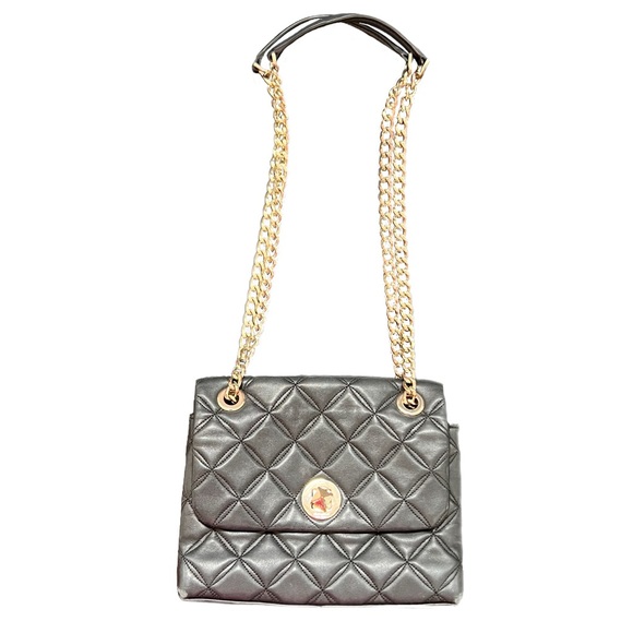 Kate Spade Black Quilted Shoulder Bag w'ith Gold Chain - Picture 1 of 14